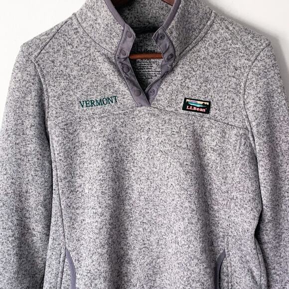 L.L.Bean Vermont Quarter Button Up Fleece Jacket Sweatshirt - Picture 5 of 8